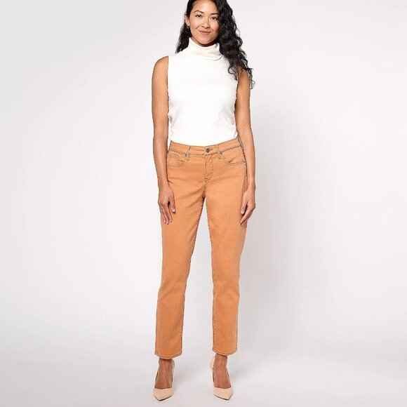 NYDJ Rust Brown Margot Girlfriend- Rust Brown Size Petite 20W - Picture 4 of 10